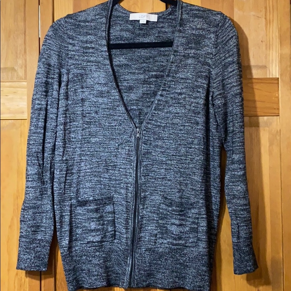 Ann Taylor LOFT Zip Up Cardigan